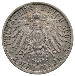 obverse: GERMANIA - Prussia - Wilhelm II - 2 Mark argento 1907