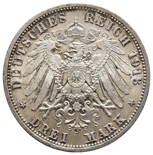 obverse: GERMANIA - Prussia - Wilhelm II - 3 Mark argento 1913 FDC ECCELSA