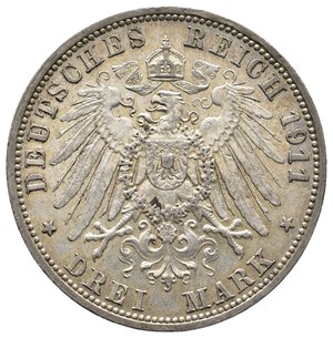 obverse: GERMANIA - Prussia - Wilhelm II - 3 Mark argento 1911