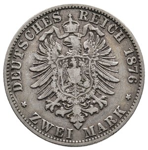obverse: GERMANIA - Hamburg -  2 Mark argento 1876