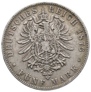reverse: GERMANIA -BADEN - Friedrich - 5 Mark argento 1876