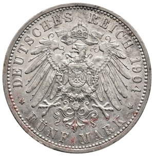 reverse: GERMANIA -BADEN - Friedrich - 5 Mark argento 1904
