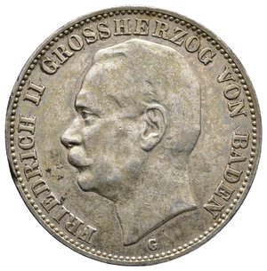 obverse: GERMANIA -BADEN - Friedrich II - 3 Mark argento 1912