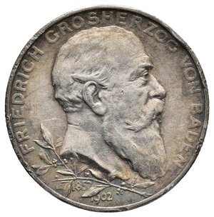 obverse: GERMANIA -BADEN - Friedrich - 2 Mark argento 1902