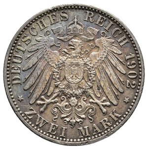 reverse: GERMANIA -BADEN - Friedrich - 2 Mark argento 1902