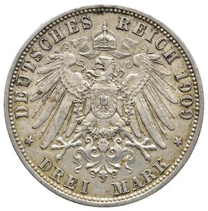 reverse: GERMANIA -BAYERN - Otto - 3 Mark argento 1909