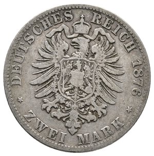 reverse: GERMANIA -BAYERN - Ludwig II - 2 Mark argento 1876