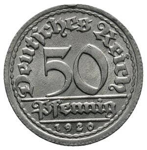 obverse: GERMANIA - 50 Reichpfennig 1920 J