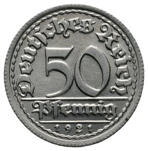 obverse: GERMANIA - 50 Reichpfennig 1921 G