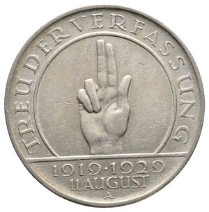 obverse: GERMANIA -3 Reichmark argento 1929 A