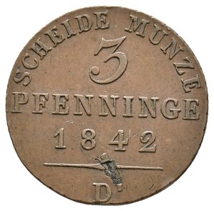 obverse: GERMANIA - PRUSSIA -3 Pfenninge 1842