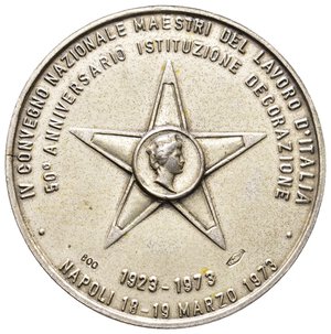 obverse: Medaglia convegno maestri del lavoro 1973,Napoli argento - diam.41 mm