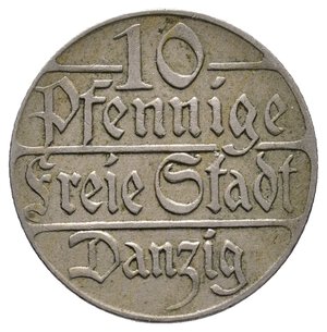 obverse: GERMANIA - DANZICA - 10 Pfennige 1923