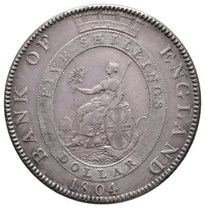 obverse: GRAN BRETAGNA - George III - 5 Shillings Dollar argento 1804 ECCELLENTE