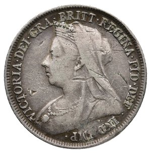 reverse: GRAN BRETAGNA - Victoria queen - Shilling argento 1896