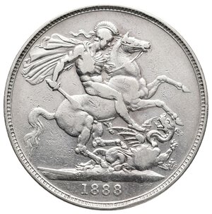 obverse: GRAN BRETAGNA - Victoria queen - Crown argento 1888