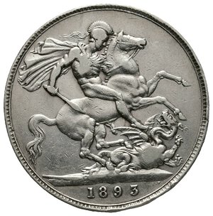 obverse: GRAN BRETAGNA - Victoria queen - Crown argento 1893