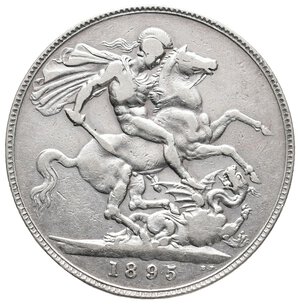 obverse: GRAN BRETAGNA - Victoria queen - Crown argento 1895