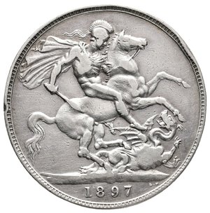 obverse: GRAN BRETAGNA - Victoria queen - Crown argento 1897