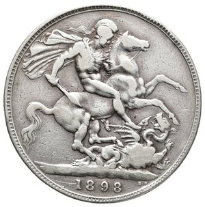 obverse: GRAN BRETAGNA - Victoria queen - Crown argento 1898