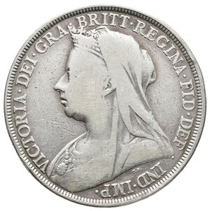 reverse: GRAN BRETAGNA - Victoria queen - Crown argento 1898
