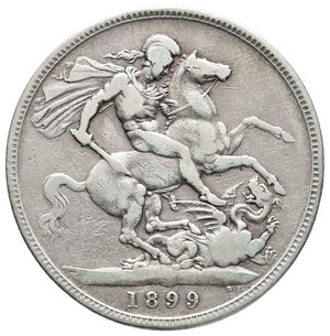 obverse: GRAN BRETAGNA - Victoria queen - Crown argento 1899