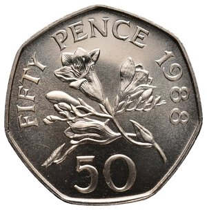 obverse: GUERNSEY - 50 Pence 1988
