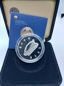 reverse: IRLANDA - 15 Euro  argento 2009 PROOF  - Confezione originale