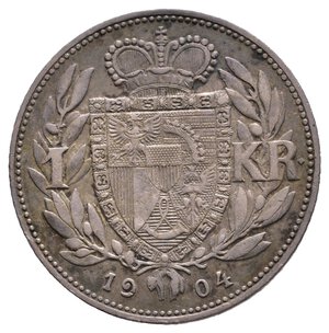 obverse: LICHTENSTEIN - 1 Krona argento 1904