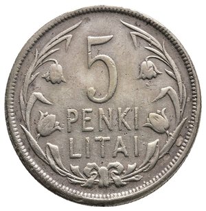 obverse: LITUANIA - 5 Litai argento 1925