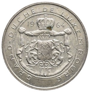 obverse: LUSSEMBURGO - 100 Francs argento 1964