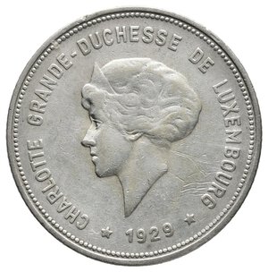reverse: LUSSEMBURGO - 5 Francs argento 1929