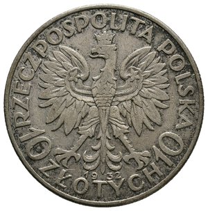 obverse: POLONIA - 10 Zlotich argento 1932