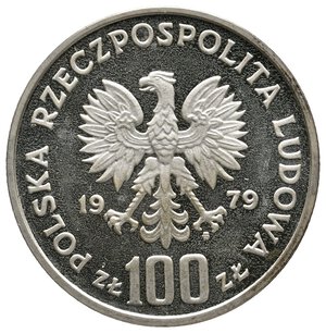 reverse: POLONIA - 100 Zloty argento 1979 Zamenhof PROOF