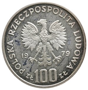 reverse: POLONIA - 100 Zloty argento 1979 Wieniawski  PROOF