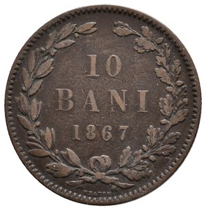 obverse: ROMANIA - 10 Bani 1867
