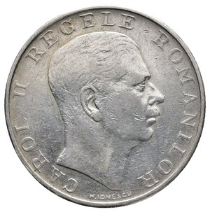 reverse: ROMANIA - 250 Lei argento 1939