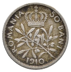 obverse: ROMANIA - 50 Bani argento 1910