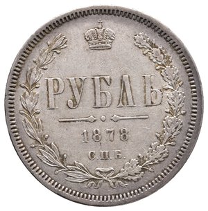 reverse: RUSSIA - Aessandro II - Rublo argento 1878  Alta Conservazione