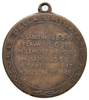 reverse: Medaglia glorie della brigata Forli  - diam.26 mm