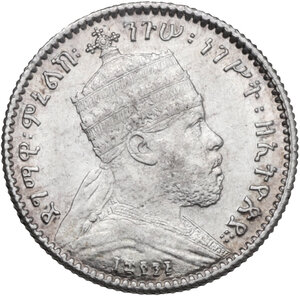 obverse: Ethiopia. Menelik II (1889-1913). Gersh 1895EE (1903) A, Paris mint