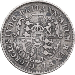obverse: Great Britain. George IV (1820-1830). 1/16 dollar 1822, Caribbean Territories