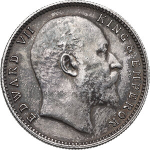 obverse: India. Edward VII (1841-1910). One rupee 1907