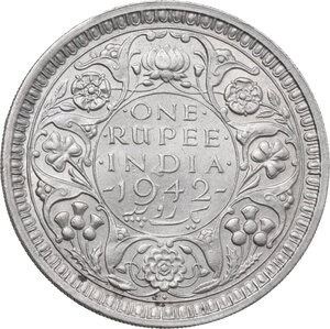 reverse: India. George VI (1910-1936). One rupee 1942