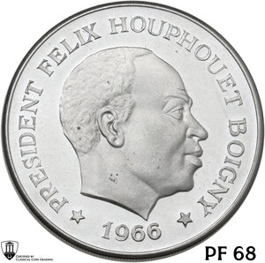 obverse: Ivory Coast. Republic (1960- ). 10 francs 1966