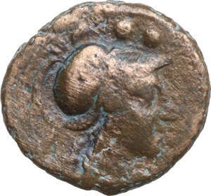 obverse: Southern Apulia, Mateolum. AE Sextans, c. 210-150 BC
