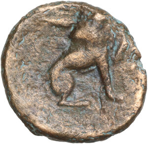 reverse: Southern Apulia, Mateolum. AE Sextans, c. 210-150 BC