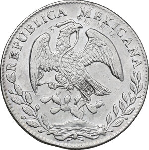 reverse: Mexico. Republic. 8 reales 1880 Guanajuato SB