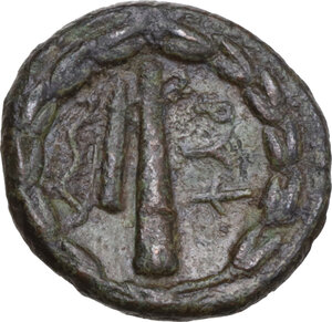 reverse: Southern Apulia, Rubi. AE 18 mm, circa 300-225 BC