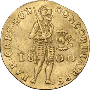 reverse: Netherlands. Batavian Republic (1799-1806). Gouden Dukat 1800